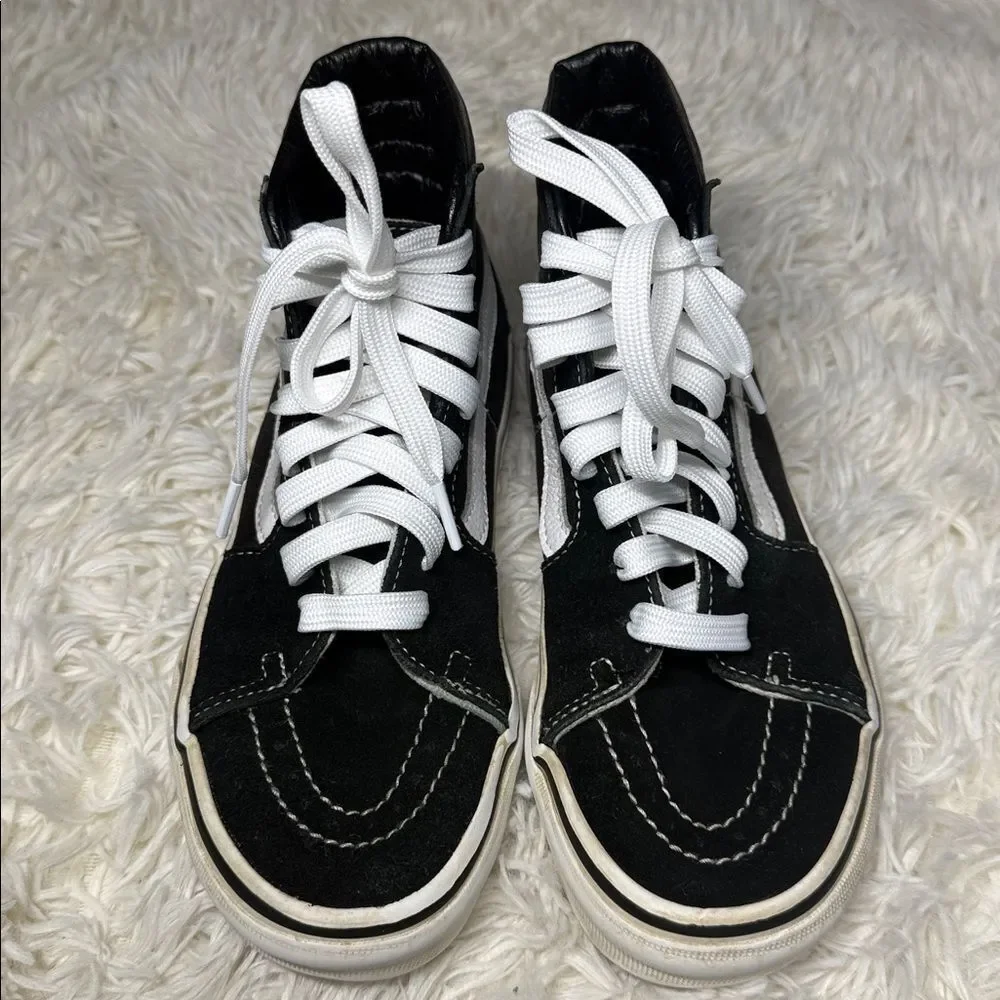 Vans Black and White Kids High-Top Sneakers